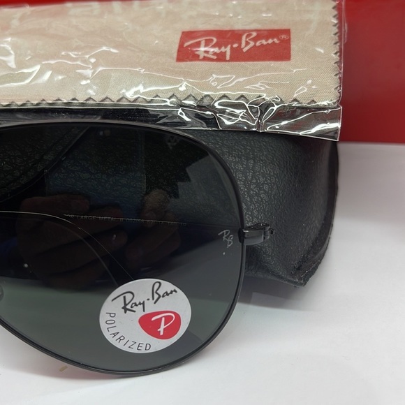 BNWT Rayban Aviator sunglass Black G15 Polarized lenses 3025 Assorted siz… - Picture 4 of 8